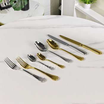 Set tacâmuri din oțel inoxidabil 304, design Peach-heart în stil Nordic, în nuanțe de aur sau argintiu