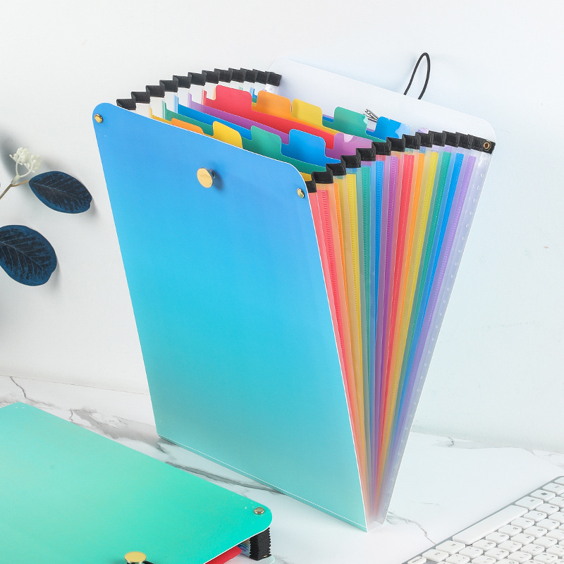 Fișier acordeon vertical cu 13 buzunare, format A4, organizator de birou cu mai multe niveluri