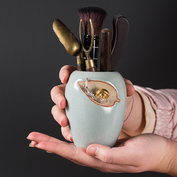 Set ceramic pentru ceremonia ceaiului cu șase domni, recipiente pentru ceai, accesorii din lemn de santal, unelte pentru ceai și cuțit pentru ceai