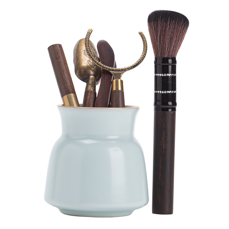 Six Gentlemen Set de instrumente pentru ceremonia ceaiului — ceramic pentru uz casnic, accesorii de ceai cu clip pentru ceai și tub pentru ceai