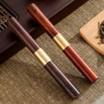 Set de cinci piese pentru ceremonia ceaiului din lemn de abanos, accesorii Kung Fu pentru ceai: lingură de ceai, ac, clips, perie, furculiță pentru ceașcă