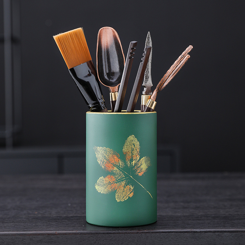 Set pentru ceremonia ceaiului – șase accesorii: perie de ceai, furculiță de ceai, cuțit de ceai, clemă pentru ceai, lingură de ceai, clemă pentru ceașca de ceai