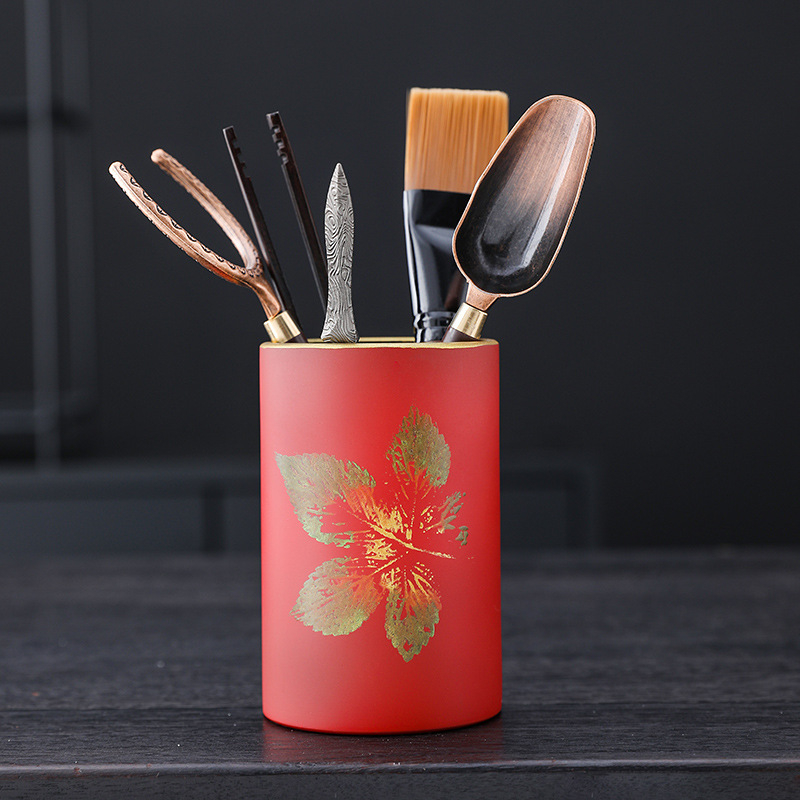 Set pentru ceremonia ceaiului – șase accesorii: perie de ceai, furculiță de ceai, cuțit de ceai, clemă pentru ceai, lingură de ceai, clemă pentru ceașca de ceai