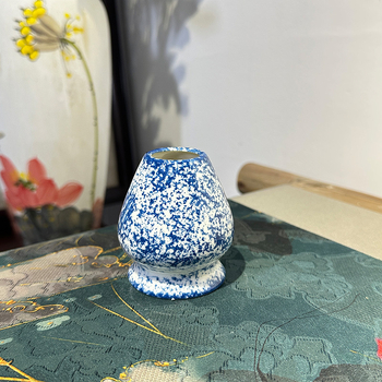 Vas de matcha în stil japonez, glazură cuptor, pictură manuală cu puncte, suport pentru tel de ceai, tel de ceai cu 100 dinți, unelte de ceai Song, linguriță de ceai, set de ustensile pentru matcha
