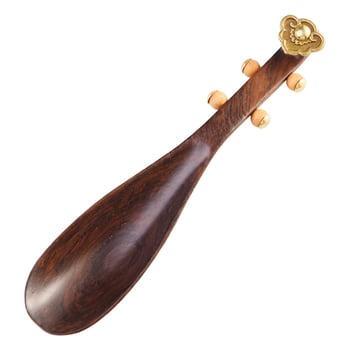 Linguriță de ceai din abanos, formă de pipă, accesorii pentru ceremonia ceaiului