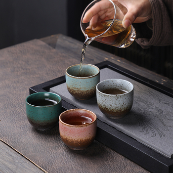 Ceșă Kungfu pentru ceai, ceramică vintage, stil japonez, pentru uz casnic și în aer liber