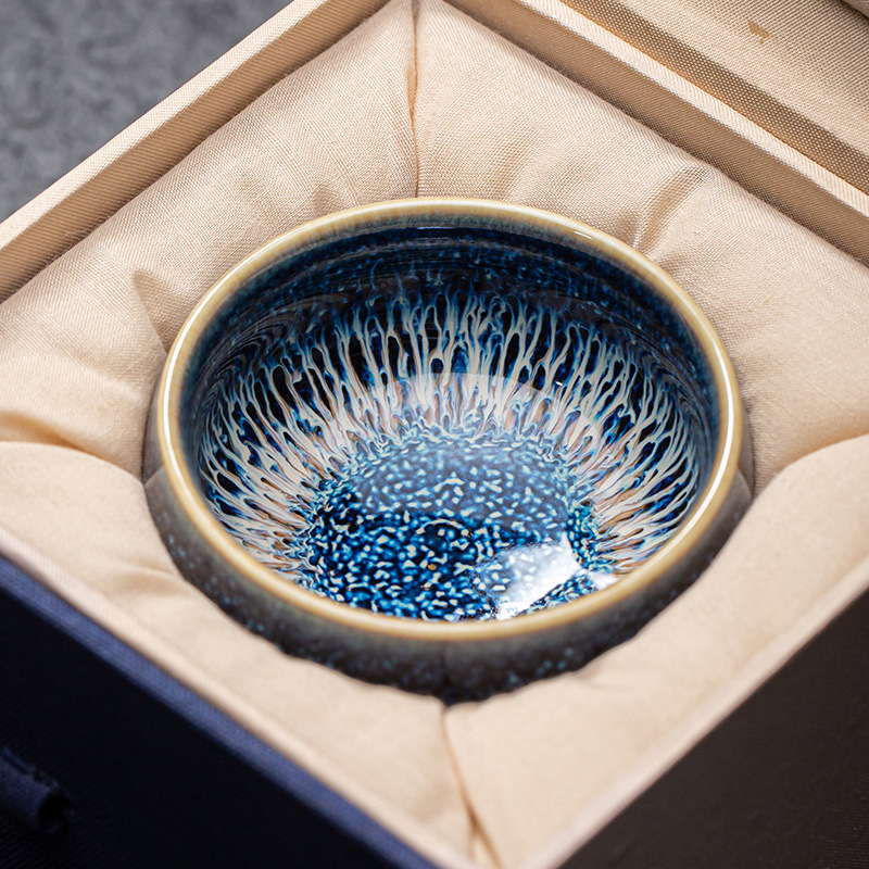 Ceașcă de ceai din ceramică cu glazură, design cu petale, pentru ceremonia Gongfu, uz casnic