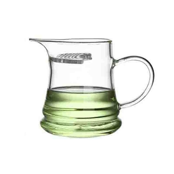 Set Gongfu de ceai din sticlă borosilicat de înaltă rezistență, în formă semilună, cu mâner colorat, distribuitor de ceai transparent cu filtru - set Gongfu