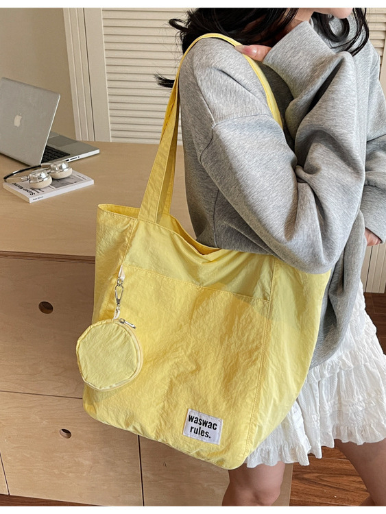 Ženska vodootporna najlon tote torba preko ramena, japanski stil, velika zapremina, svakodnevna torba, ljeto 2025