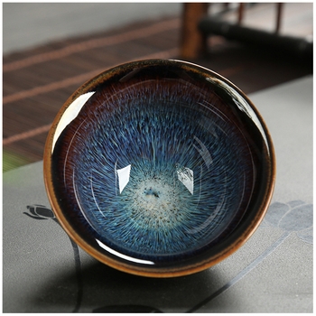 Ceașcă de ceai ceramică cu glazură Tianmu – ceramică glazurată în cuptor, ceașcă unică pentru degustare de ceai