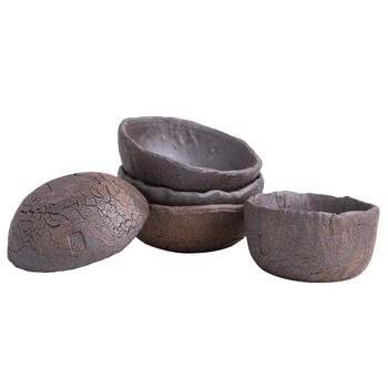 Ceșcuță de ceai din ceramică brută, lucrată manual, pentru uz casnic, dimensiune mare