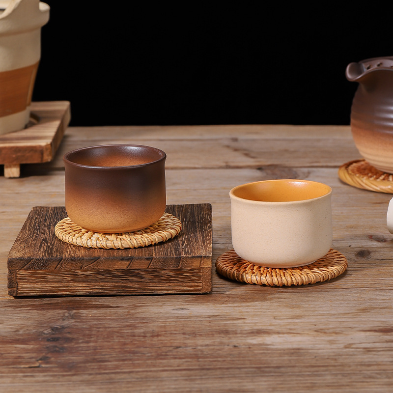 Căni ceramice pentru ceai pentru sobă cu cărbune, stil retro chinezesc, căni mici de degustare a ceaiului
