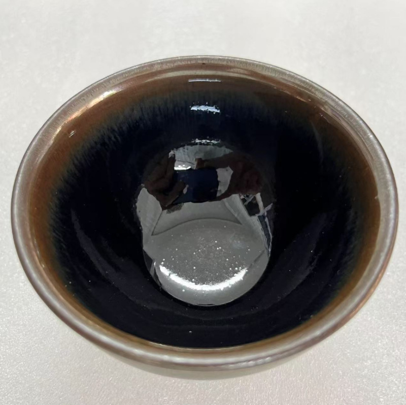 Ceașcă mare Jianzhan cu pictură în tuș, ceai Gongfu, 100 ml capacitate