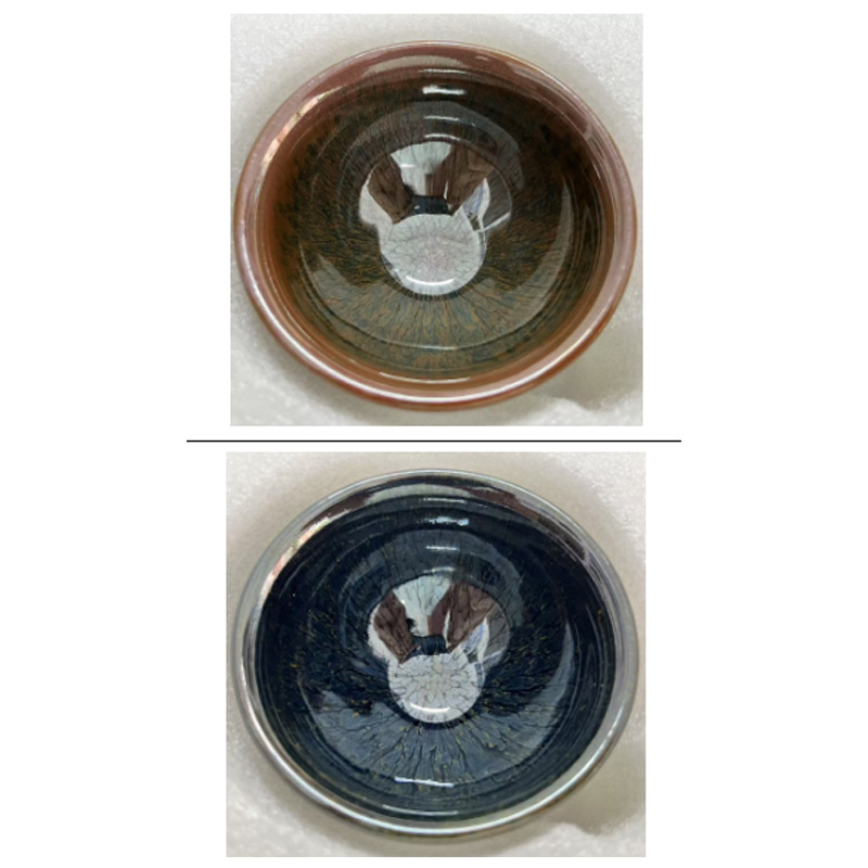 Ceașcă mare Jianzhan cu pictură în tuș, ceai Gongfu, 100 ml capacitate