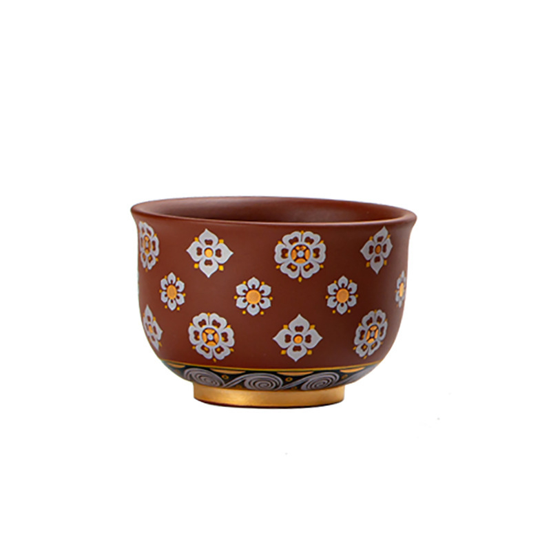 Ceașcă de ceai din argilă mov — ceramică, pentru degustare, utilizare personală