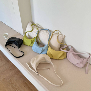 Ženska torba s višebojnim dizajnom, mekana dumpling torba za rame, crossbody, proljeće-ljeto 2026