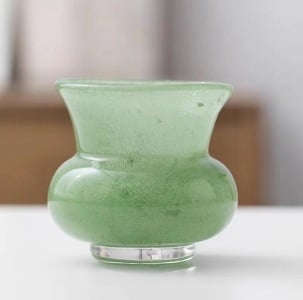 Set de ceai din sticlă cu glazură pastel – roz și alb, în stil chinezesc modern