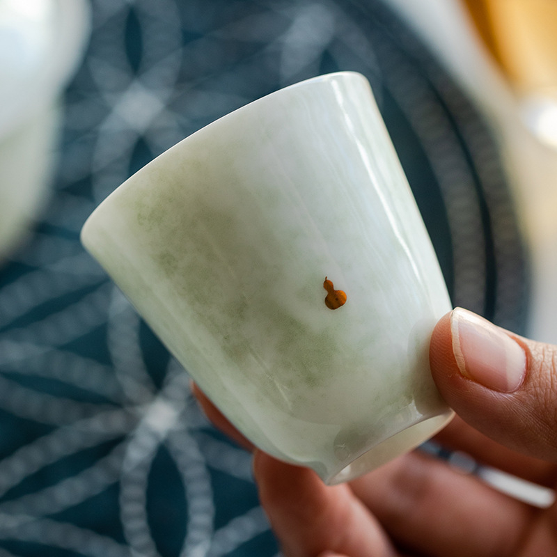 Ceașcă de degustare a ceaiului în trei culori, ceașscă de porțelan Kung Fu pentru uz casnic, ceramică ușoară, elegantă