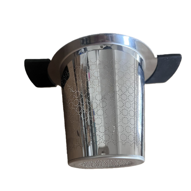 Filtru de ceai din oțel inoxidabil 304, infuzor de ceai, filtru pentru frunze de ceai cu capac din silicon, accesorii pentru setul de ceai