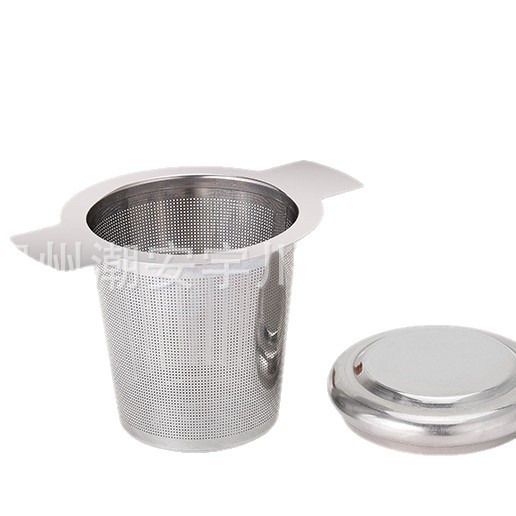 Filtru de ceai din oțel inoxidabil 304 cu mâner dublu, infuzor de ceai și filtru pentru frunze de ceai