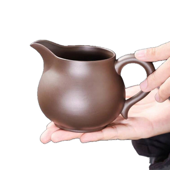 Set Gongfu de ceai din lut purpuriu cu cană de distribuție echitabilă, tavă mare de ceai, ceainic, accesorii și strecurător de ceai