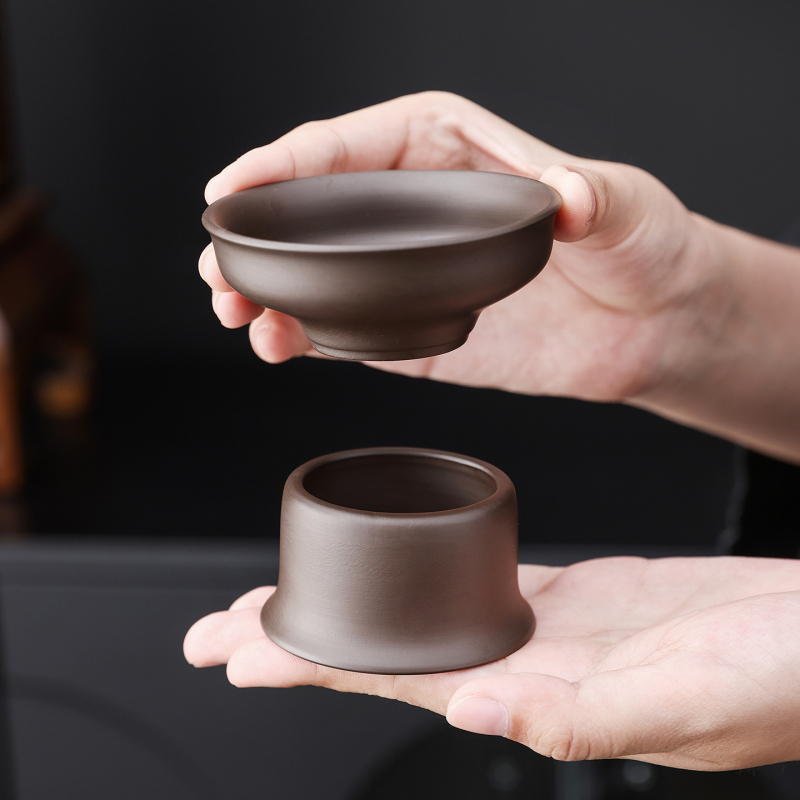 Set Gongfu de ceai din lut purpuriu cu cană de distribuție echitabilă, tavă mare de ceai, ceainic, accesorii și strecurător de ceai