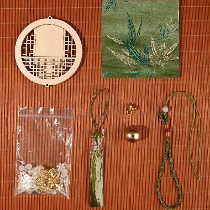 DIY paket za zvončić od brokata za obiteljsku aktivnost, ukras u kineskom stilu