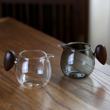 Set Gongfu de ceai din sticlă borosilikată rezistentă la temperatură, cupă fair cup, stil japonez, divizor de ceai pentru distribuție uniformă