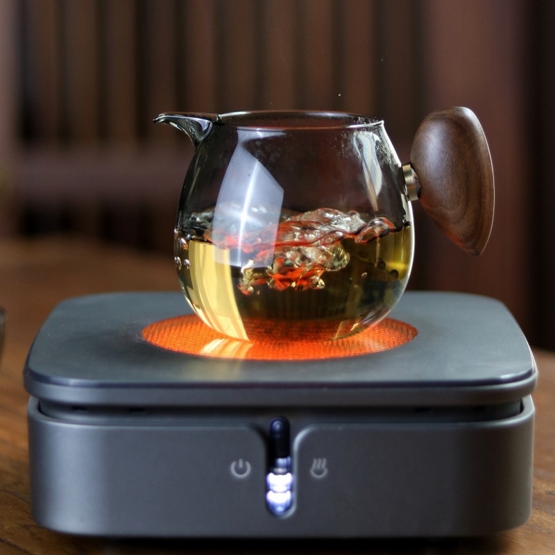 Set Gongfu de ceai din sticlă borosilikată rezistentă la temperatură, cupă fair cup, stil japonez, divizor de ceai pentru distribuție uniformă