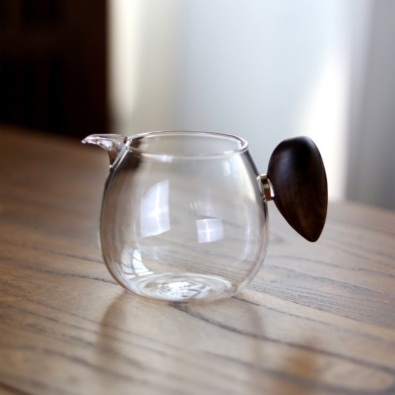 Set Gongfu de ceai din sticlă borosilikată rezistentă la temperatură, cupă fair cup, stil japonez, divizor de ceai pentru distribuție uniformă