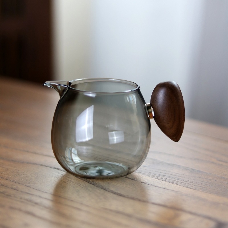 Set Gongfu de ceai din sticlă borosilikată rezistentă la temperatură, cupă fair cup, stil japonez, divizor de ceai pentru distribuție uniformă