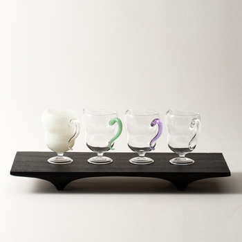 Set Gongfu de ceai din sticlă termorezistentă, lucrat manual, cu picioare înalte și recipient transparent pentru ceai cu cioc