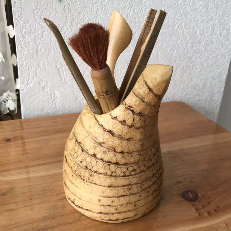 Șase domni ai ceremoniei ceaiului: set de ustensile din bambus cu ac de ceai din bambus – accesorii kung fu pentru ceai