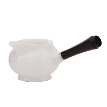 Ceainic ceramic de înaltă calitate pentru ceai Gongfu, cu mâner lateral, din porțelan, pentru uz casnic și ceremonii de ceai.