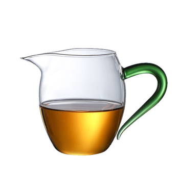 Ceasca de ceai Gongdao din sticla, cu maner mare si transparent, rezistenta la temperatura, borosilicata inalt, productie la comanda