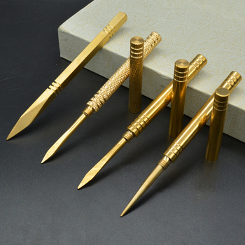 Cuțit de ceai din cupru artistic, instrument pentru ceai, con pentru ceai, accesorii ceremonie Kung Fu pentru ceai negru