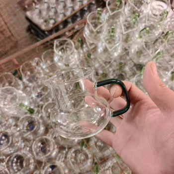 Pahar de ceai în stil chinezesc, din borosilicat de sticlă, cu mâner transparent, rezistent la căldură, elegant și versatil