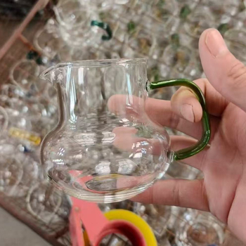 Pahar de ceai în stil chinezesc, din borosilicat de sticlă, cu mâner transparent, rezistent la căldură, elegant și versatil