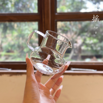 Pahar de ceai în stil chinezesc, din borosilicat de sticlă, cu mâner transparent, rezistent la căldură, elegant și versatil