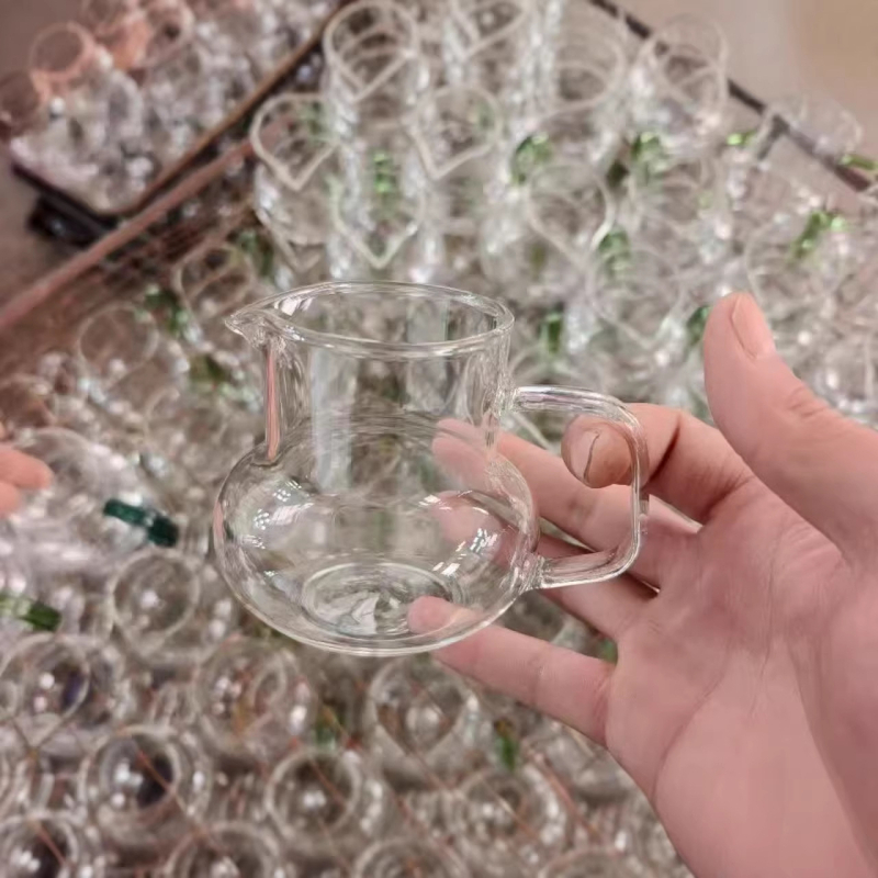 Pahar de ceai în stil chinezesc, din borosilicat de sticlă, cu mâner transparent, rezistent la căldură, elegant și versatil