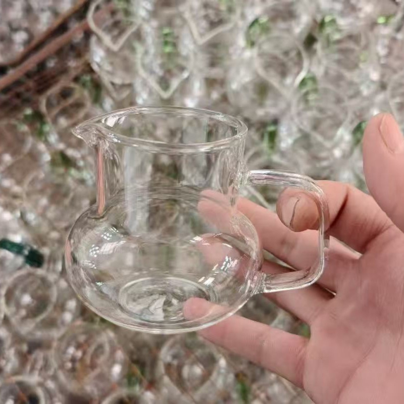 Pahar de ceai în stil chinezesc, din borosilicat de sticlă, cu mâner transparent, rezistent la căldură, elegant și versatil