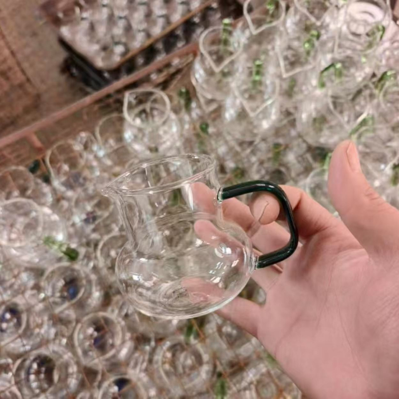 Pahar de ceai în stil chinezesc, din borosilicat de sticlă, cu mâner transparent, rezistent la căldură, elegant și versatil