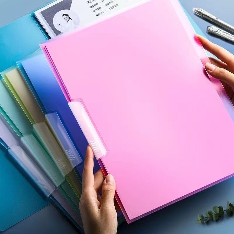 Dosar A4 rotativ cu închidere laterală, material PP, organizator transparent pentru documente