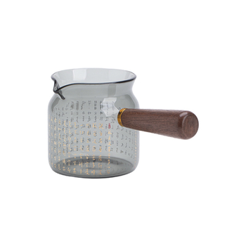 Set Kung Fu de ceai din sticlă rezistentă la temperaturi înalte, cu mâner lateral, Prajna Heart Sutra, divizor de ceai transparent.