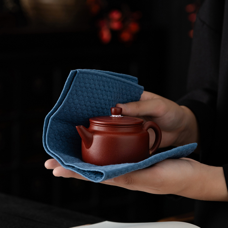Prosop de ceai în stil chinezesc, din bumbac și in, gros, absorbant, mic covoraș pentru ceai, prosop uscat pentru ceai, cârpă de curățare, față de masă, lucrat manual