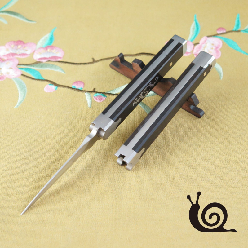 Cuțit de ceai cu teacă, lemn de santal mov, stil Dragon King Sword, lamă din oțel damas, mâner din lemn de santal