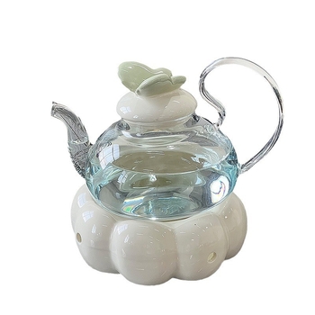 Set ceainic cu ceai de flori din sticlă, cu căni, cadou potrivit pentru casă și restaurante, design elegant