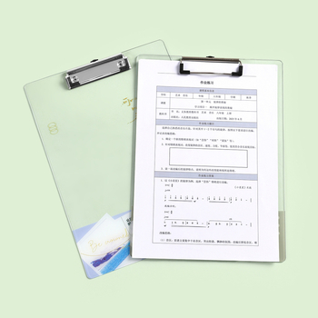 Mapă A4 pentru elevi cu dosar transparent pentru documente și clemă acrilică