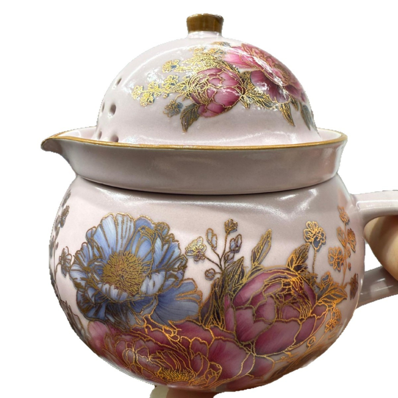 Set portabil de ceai pentru călătorii, cu ceașcă și aparat de preparare ceai, ceramic