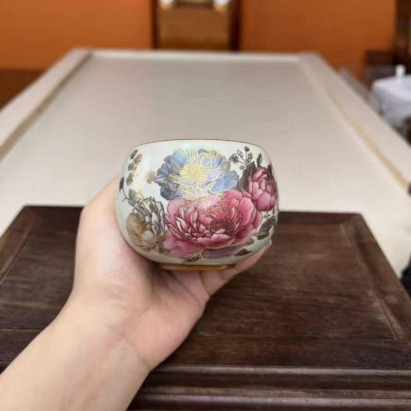 Set portabil de ceai pentru călătorii, cu ceașcă și aparat de preparare ceai, ceramic